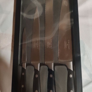 Set cutite de bucatarie, 4 piese, din otel inoxidabil german X50 Ultra +, negru, Resigilat, Grad A - Img 5