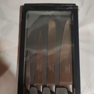 Set cutite de bucatarie, 4 piese, din otel inoxidabil german X50 Ultra +, negru, Resigilat, Grad A - Img 5