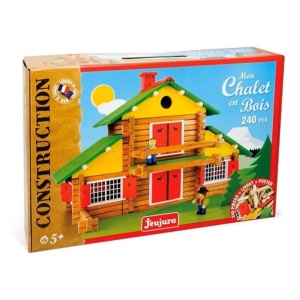 Set de constructie Jeujura - Mein Holzchalet, 240 piese, Resigilat, Grad A