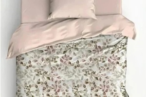 Set husa pilota + fata de perna, bumbac ranforce 100%, 155x220 cm + 80x80 cm, 145 fire, imprimeu pigmentat, inchidere nasturi/plic, multicolor - Verificat A · Re-Bloom - Img 2