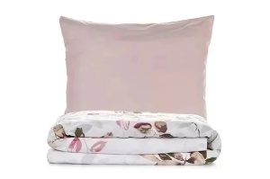 Set husa pilota + fata de perna, bumbac ranforce 100%, 155x220 cm + 80x80 cm, 145 fire, imprimeu pigmentat, inchidere nasturi/plic, multicolor - Verificat A · Re-Bloom - Img 2