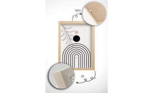 Set tablou decorativ Re-Bloom, 3 piese, lemn masiv/MDF, multicolor, 33 x 48 cm - Img 2