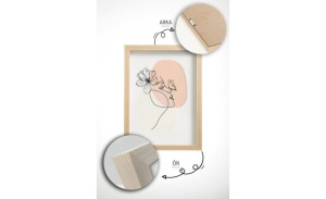 Set tablou decorativ Re-Bloom, 3 piese, MDF/lemn masiv, multicolor, 33 x 48 cm - Img 2