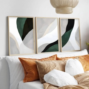 Set tablou decorativ Re-Bloom, 3 piese, MDF/lemn masiv, multicolor, 50 x 70 cm - Img 2
