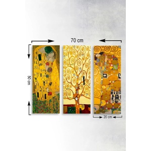 Set tablou decorativ Re-Bloom, 3 piese, MDF, multicolor, 70 x 50 cm - Img 5