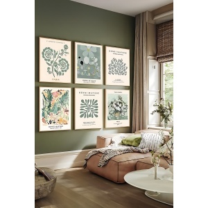 Set tablou decorativ Re-Bloom, 6 piese, lemn masiv, multicolor, 33 x 48 cm - Img 2