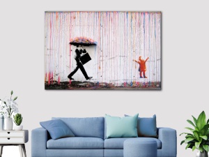 Tablou decorativ canvas, 50x70 cm, panza/lemn, multicolor - Verificat A · Re-Bloom