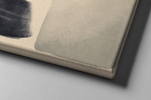 Tablou decorativ canvas, 70x100 cm, panza/lemn, multicolor - Verificat A · Re-Bloom - Img 2
