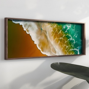 Tablou decorativ MDF/lemn pin, 40x120x3.5 cm, MDF 3mm, cadru lemn pin 100%, imprimare UV, format panoramic, multicolor - Verificat A · Re-Bloom - Img 3