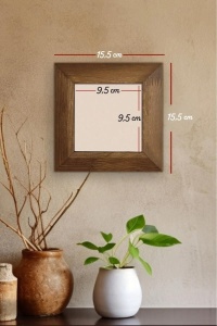 Tablou decorativ Re-Bloom, lemn/ceramica, multicolor, 15,5 x 15,5 x 2,5 cm - Img 3