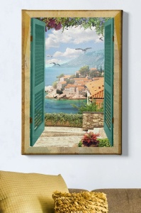 Tablou decorativ Re-Bloom, lemn/panza, multicolor, 50 x 70 cm - Img 5