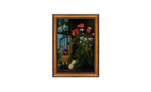 Tablou decorativ Re-Bloom, panza/lemn. multicolor, 50 x 70 cm