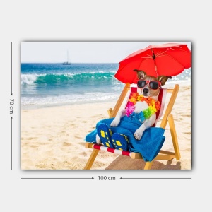 Tablou decorativ Re-Bloom, panza/lemn, multicolor, 70 x 100 cm - Img 2