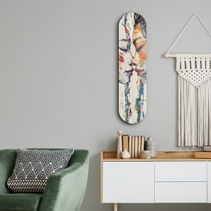 Tablou decorativ Re-Bloom, sticla securizata, multicolor, 20 x 80 cm