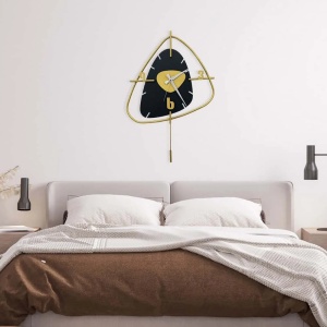 Vakia ceas decorativ de perete, metal, 44x63 cm, negru/auriu - Verificat A · Re-Bloom - Img 3