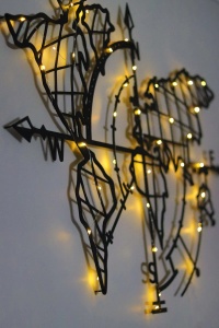 Wallity decor de perete din metal, 65x95 cm, grosime 2mm, piesa agatare inclusa, negru - Verificat A · Re-Bloom - Img 4