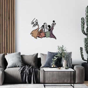 Wallity decor de perete metal/lemn Nia, 51.5x42.5 cm, metal 1.20mm + lemn 3mm, multicolor - Verificat A · Re-Bloom - Img 5
