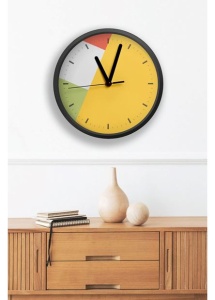 Wallxpert ceas de perete decorativ MDF 100% grosime 5mm, 36x36x1 cm, multicolor - Verificat A · Re-Bloom - Img 1