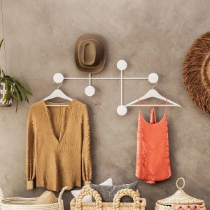 Wallxpert cuiere de perete metal, 82x60x10 cm, grosime 10mm, capacitate 10 kg, 0.71 kg, alb - Verificat A · Re-Bloom - Img 5
