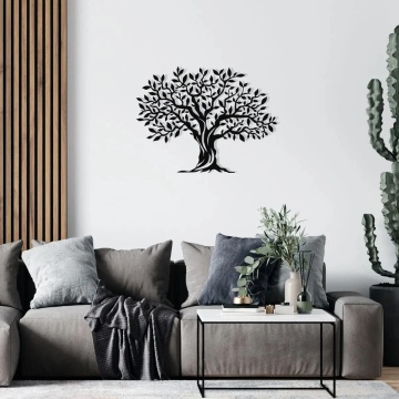 Wallxpert decor de perete model copac 69x52 cm, metal 100% grosime 1.2mm, negru - Verificat A · Re-Bloom - Img 4