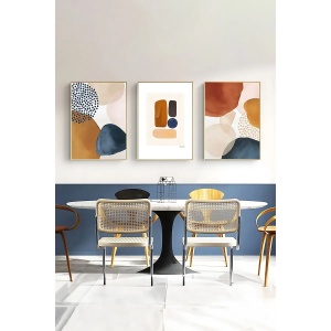 Wallxpert set 3 tablouri decorative inramate, 3x33x48 cm, MDF 100%, cadru lemn masiv 2 cm, imprimare digitala, multicolor - Verificat A · Re-Bloom - Img 2