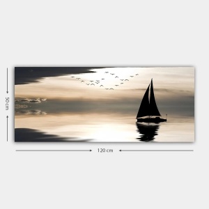 Wallxpert tablou decorativ canvas, 50x120 cm, panza 100%, cadru lemn 100% grosime 3 cm, format panoramic, multicolor - Verificat A · Re-Bloom - Img 3