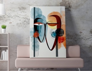 Wallxpert tablou decorativ canvas 50x70 cm, 50% bumbac/50% poliester, imprimare digitala, rama lemn 2x3 cm, multicolor - Verificat A · Re-Bloom - Img 2