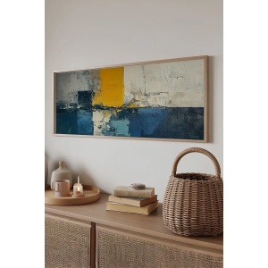 Wallxpert tablou decorativ inramat, 50x120 cm, MDF 2.7mm, cadru lemn masiv 2 cm, imprimare digitala, format panoramic, multicolor - Verificat A · Re-Bloom - Img 3