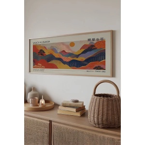 Wallxpert tablou decorativ inramat, 50x120 cm, MDF 2.7mm, cadru lemn masiv 2 cm, imprimare digitala, format panoramic, multicolor - Verificat A · Re-Bloom - Img 3