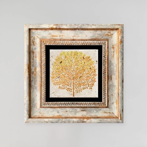 Wallxpert tablou decorativ pe piatra, 20x20 cm, piatra 100% grosime 1cm, cadru lemn 100% grosime 2cm, imprimare UV, multicolor - Verificat A · Re-Bloom - Img 2