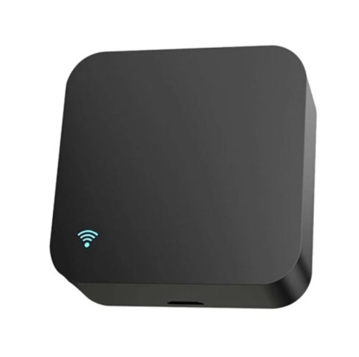 Hub RF/IR pentru control din aplicatie mobila Tuya Smart motor sine de draperii Raex cu acumulator, RF/IR-EL40
