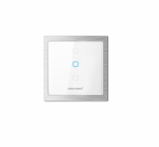 Intrerupator Smart ORVIBO, C-touch, ZigBee, Wi-Fi, control de pe telefon, 2.4 GHz, Google Assistant, Amazon Alexa, T20W3Z