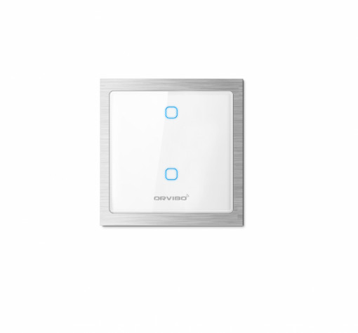 Intrerupator Smart ORVIBO, C-touch, ZigBee, Wi-Fi, control de pe telefon, 2.4 GHz, Google Assistant, Amazon Alexa, T20W2Z
