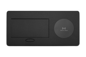 Carcasa prize incorporabile birou, 4M, suport incarcare wireless, Neagra, DS-04-1-A-WC-B - Img 4