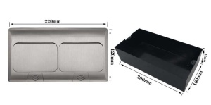 Carcasa prize incorporabile pardoseala, 6M, Gri, FS-06-1-A-S - Img 2
