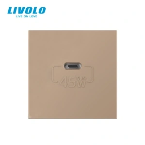 Modul priza simpla USB tip C, 45W, 2M, Livolo - Img 5