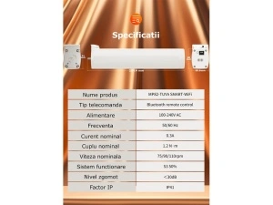 Set complet sina draperii inteligente smart extensibila 2.5-4.5m Silent Track, draperii electrice, motor inteligent smart MP82 WiFi, control din app mobila Tuya, draperie electrica, control telecomanda BT, RAEX25-45-2 - Img 4