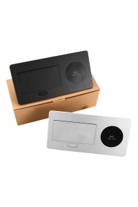 Carcasa prize incorporabile birou, 4M, suport incarcare wireless, Neagra, DS-04-1-A-WC-B - Img 6