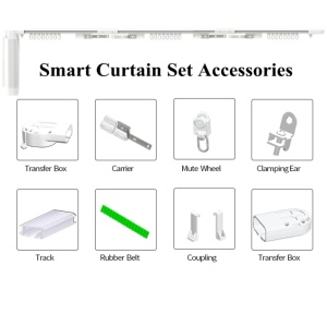 Set complet sina draperii inteligente smart DIY 1.2→6.2m Silent Track, sina motorizata, draperii electrice, motor inteligent smart WiFi, draperie electrica, control din app mobila Tuya, control telecomanda RF, SD6.2-DIY - Img 5