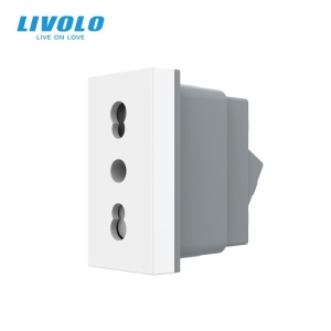 Modul priza simpla standard italian, 1M, Livolo