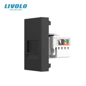 Modul priza retea / internet RJ45, 1M, Livolo - Img 4
