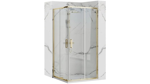 CABINA DE DUS REA PUNTO, CULISANTA, 90x90 CM, AURIU, DIN STICLA, CALITATE SUPERIOARA