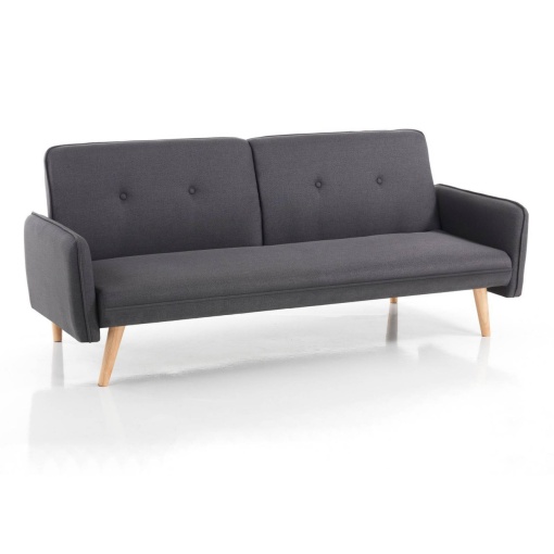 CANAPEA EXTENSIBILA 190CM, DEDE, COD 5716, STIL MODERN, REALIZATA DIN LEMN SI STOFA GRI