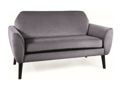 CANAPEA MENA, GRI BLUVEL 14/WENGE, TAPITERIE DIN CATIFEA SI PICIOARE DIN LEMN