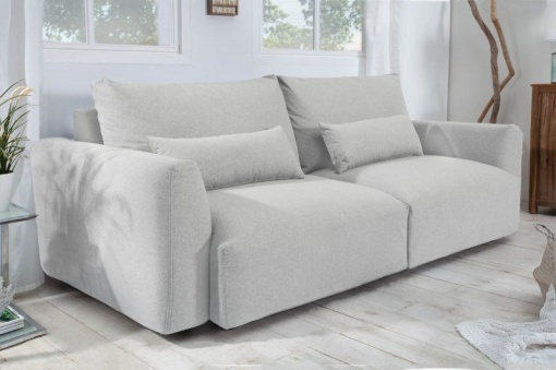 CANAPEA PENTRU 3 PERSOANE INVICTA HAMPTONS 40563, GRI, DIN LEMN SI POLIESTER, STIL MODERN, TH