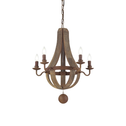 CANDELABRU MILLENNIUM SP5, MARO, DIN METAL SI LEMN, STIL VINTAGE