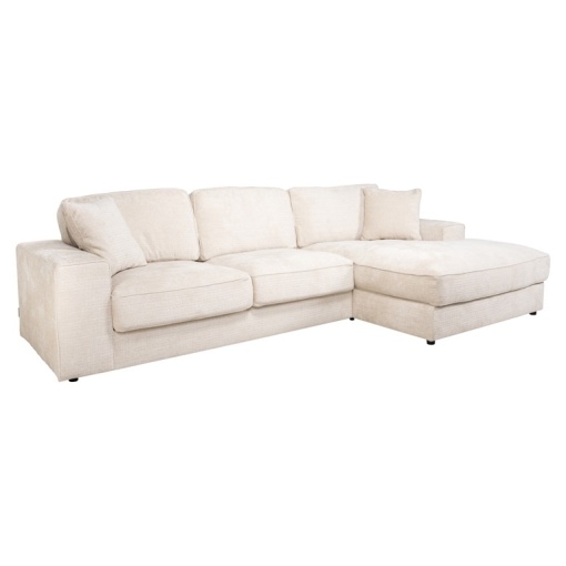 COLTAR LUND CU 2,5 LOCURI + SEZLONG EXTENSIBIL PE DREAPTA, NIAGARA 902 BEJ CHENILLE, SANTOS-2,5AL+LCH95R.E429, CONFECTIONAT DIN LEMN, METAL SI 100% POLIESTER, RICHMOND INTERIOR
