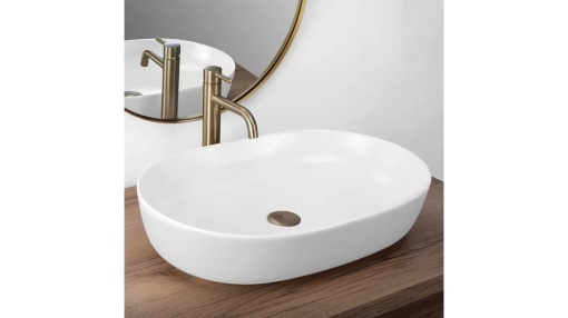LAVOAR REA CLEO, 60,5 CM, ALB MAT, DIN CERAMICA, CALITATE SUPERIOARA