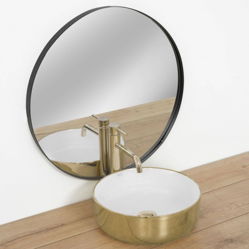 LAVOAR REA SAMI, 36 CM, ALB/AURIU, DIN CERAMICA, CALITATE SUPERIOARA