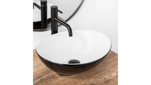 LAVOAR REA SOFIA, ALB/NEGRU, 41 CM, DIN CERAMICA, CALITATE SUPERIOARA